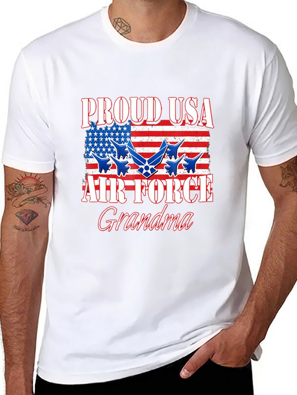 Proud USA Air Force Grandma T-Shirt