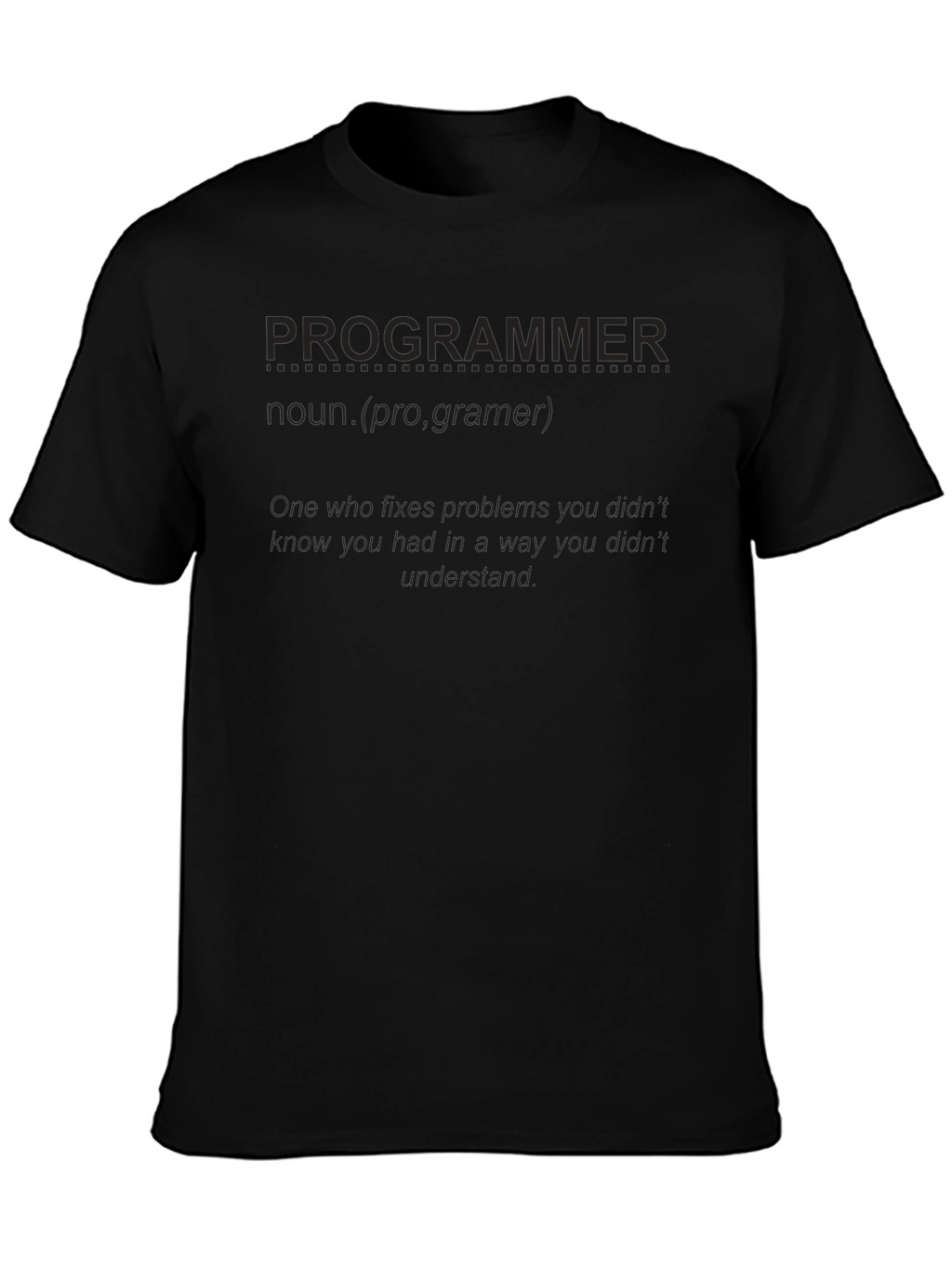 Programmer Definition Black T-Shirt