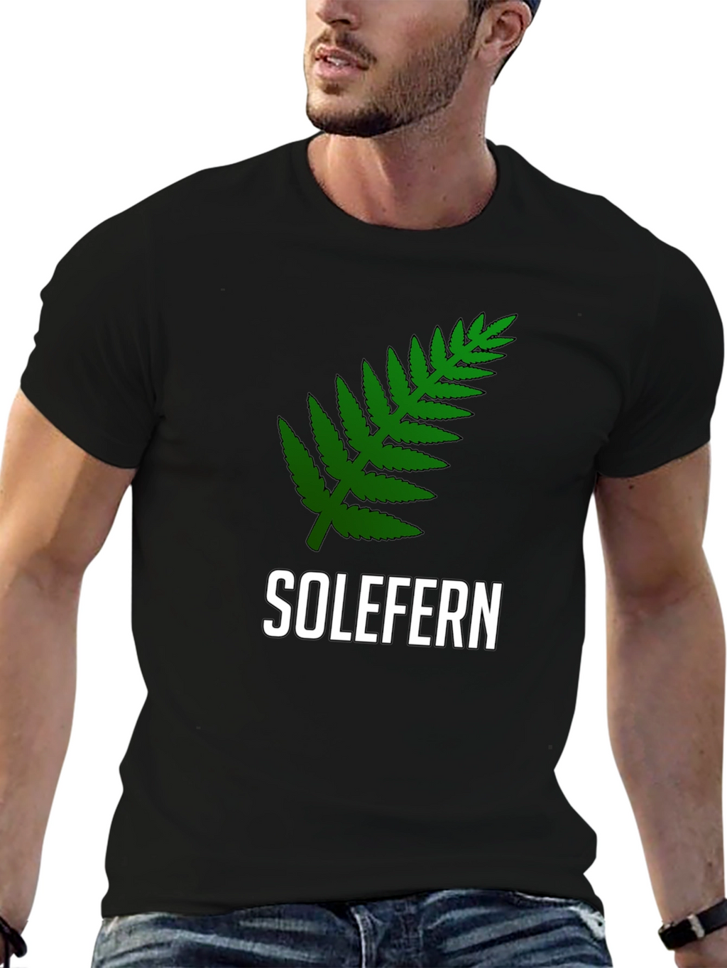 Solefern Graphic Tee - Black Cotton T-Shirt