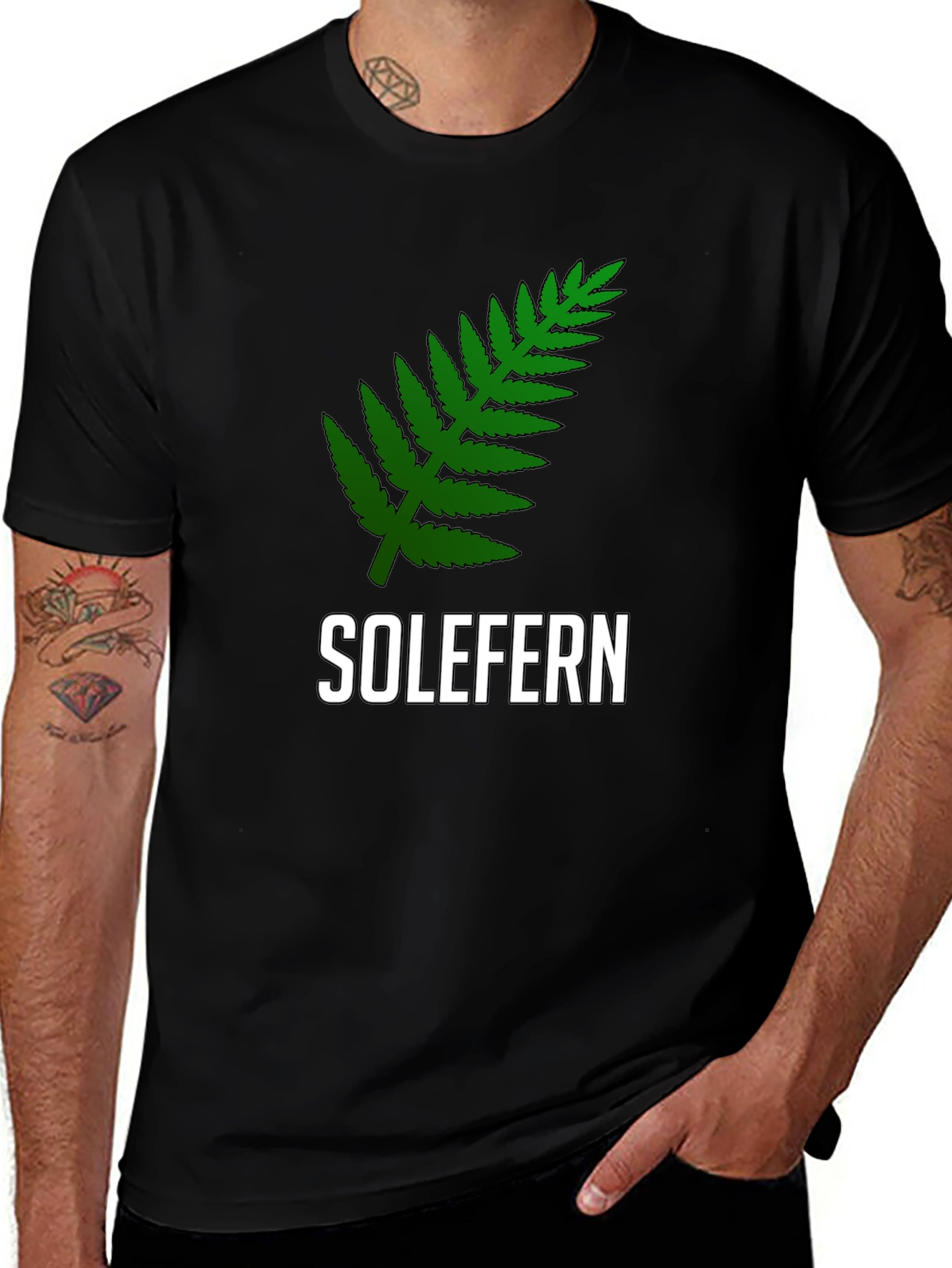 Solefern Graphic Tee - Black Cotton T-Shirt