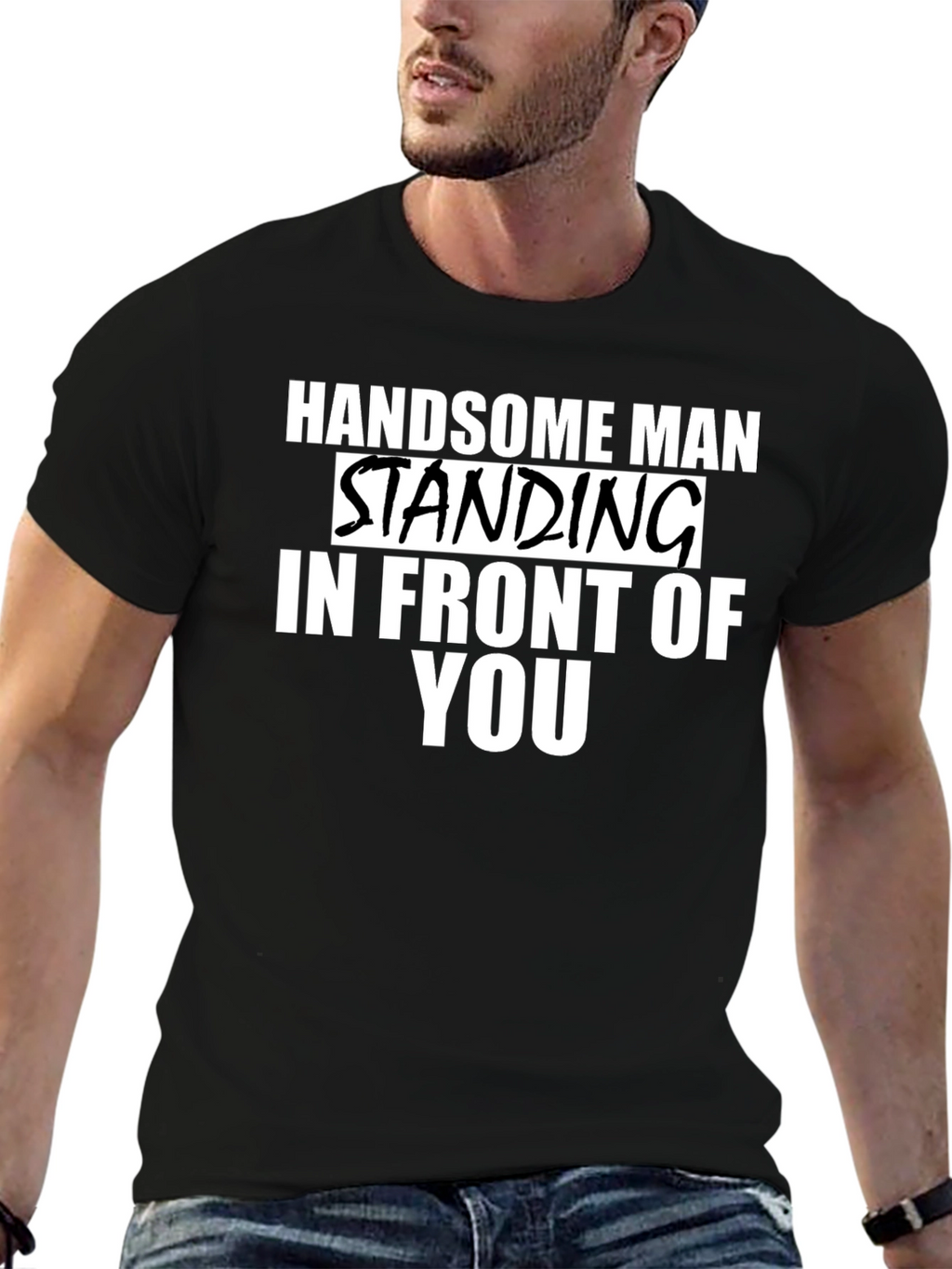 Handsome Man Graphic T-Shirt - Bold Statement Tee
