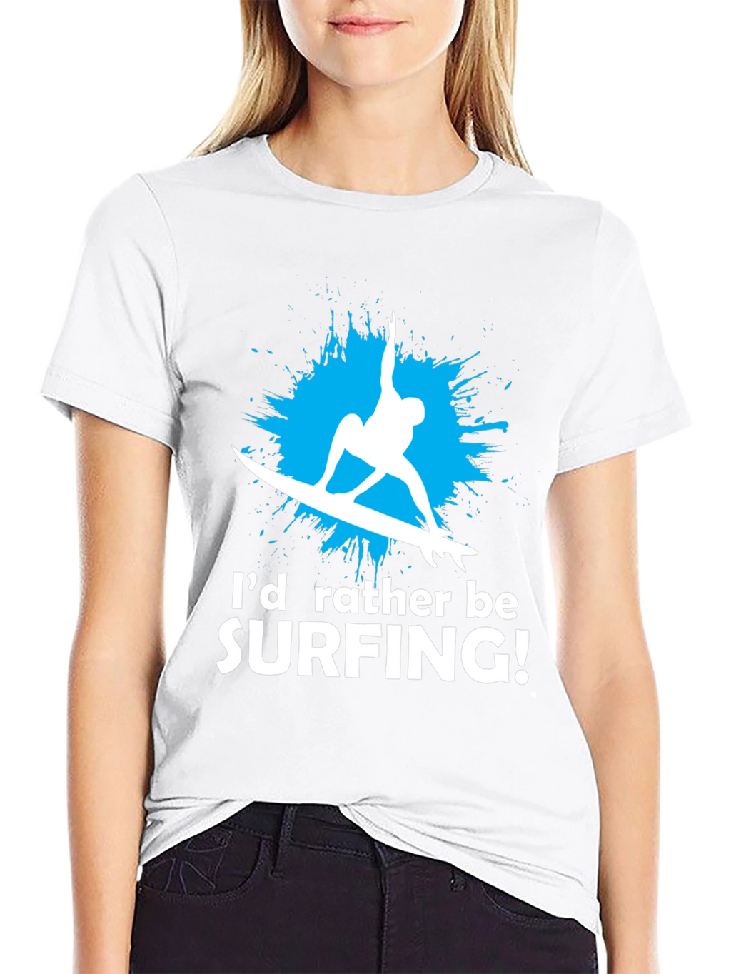 Surfing T-Shirt - Id Rather Be Surfing Graphic Tee