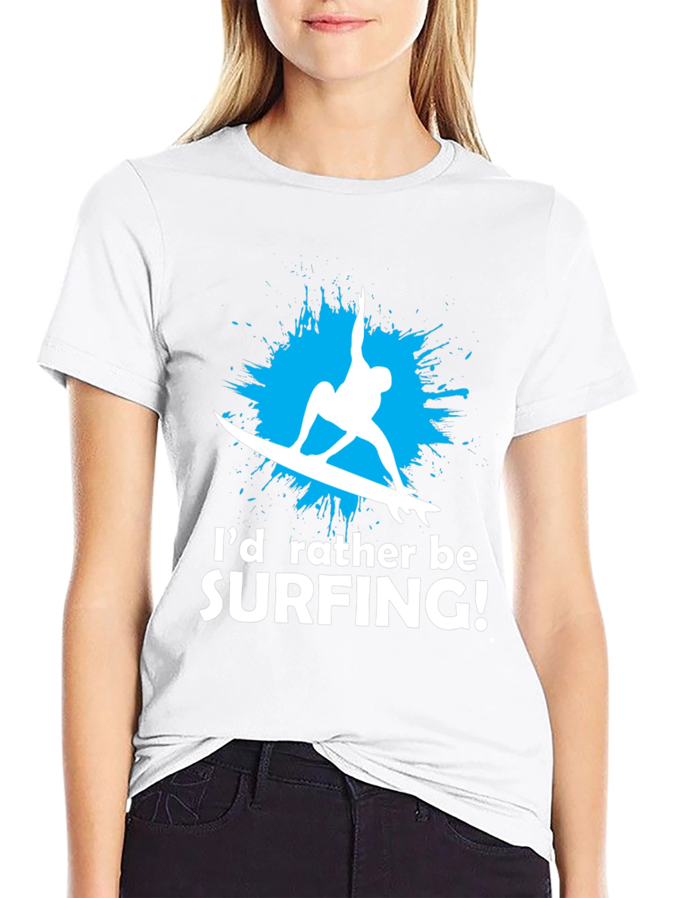 Surfing T-Shirt - Id Rather Be Surfing Graphic Tee