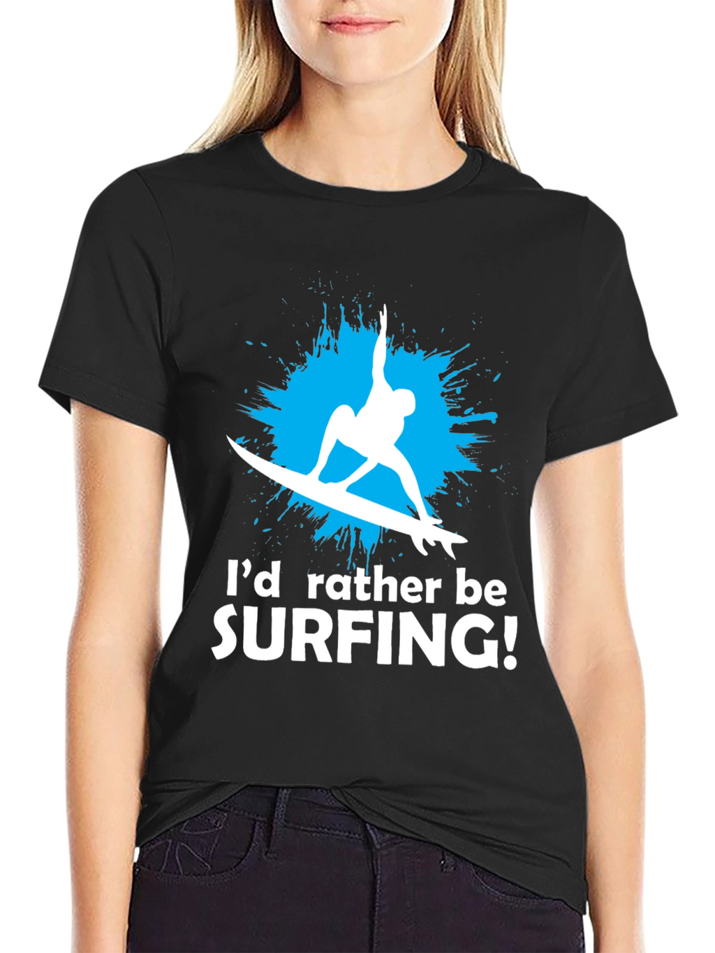 Surfing T-Shirt - Id Rather Be Surfing Graphic Tee