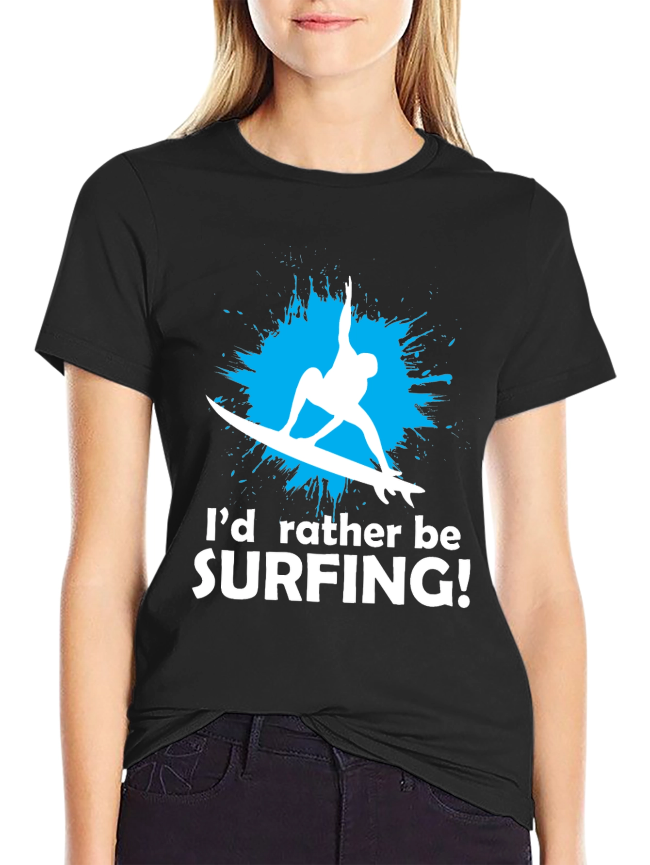 Surfing T-Shirt - Id Rather Be Surfing Graphic Tee