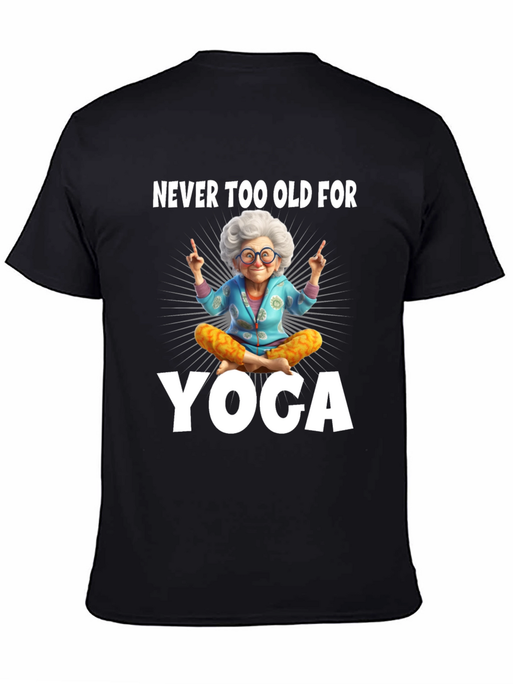 Never Too Old For Yoga Graphic Tee