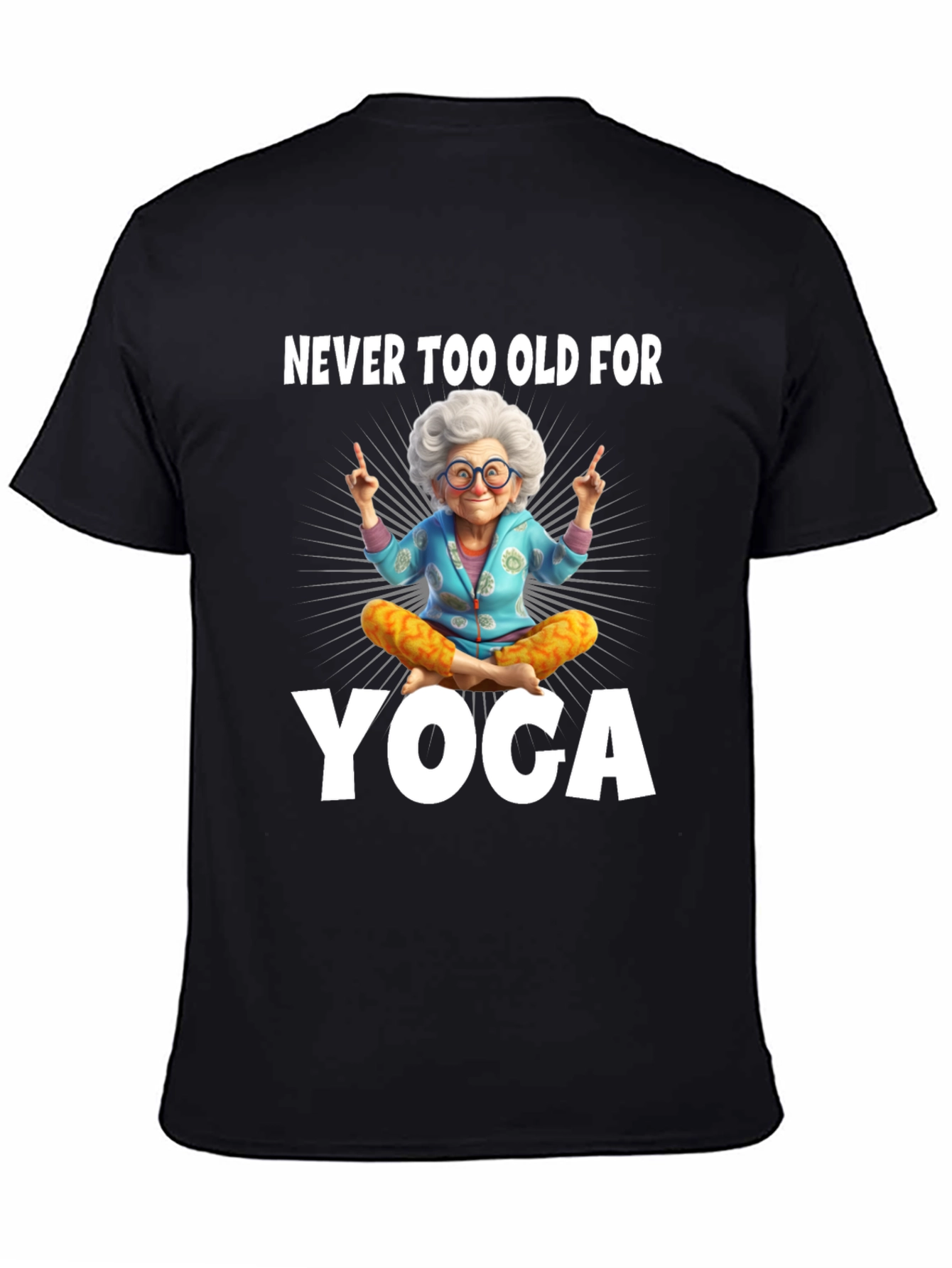 Never Too Old For Yoga Graphic Tee