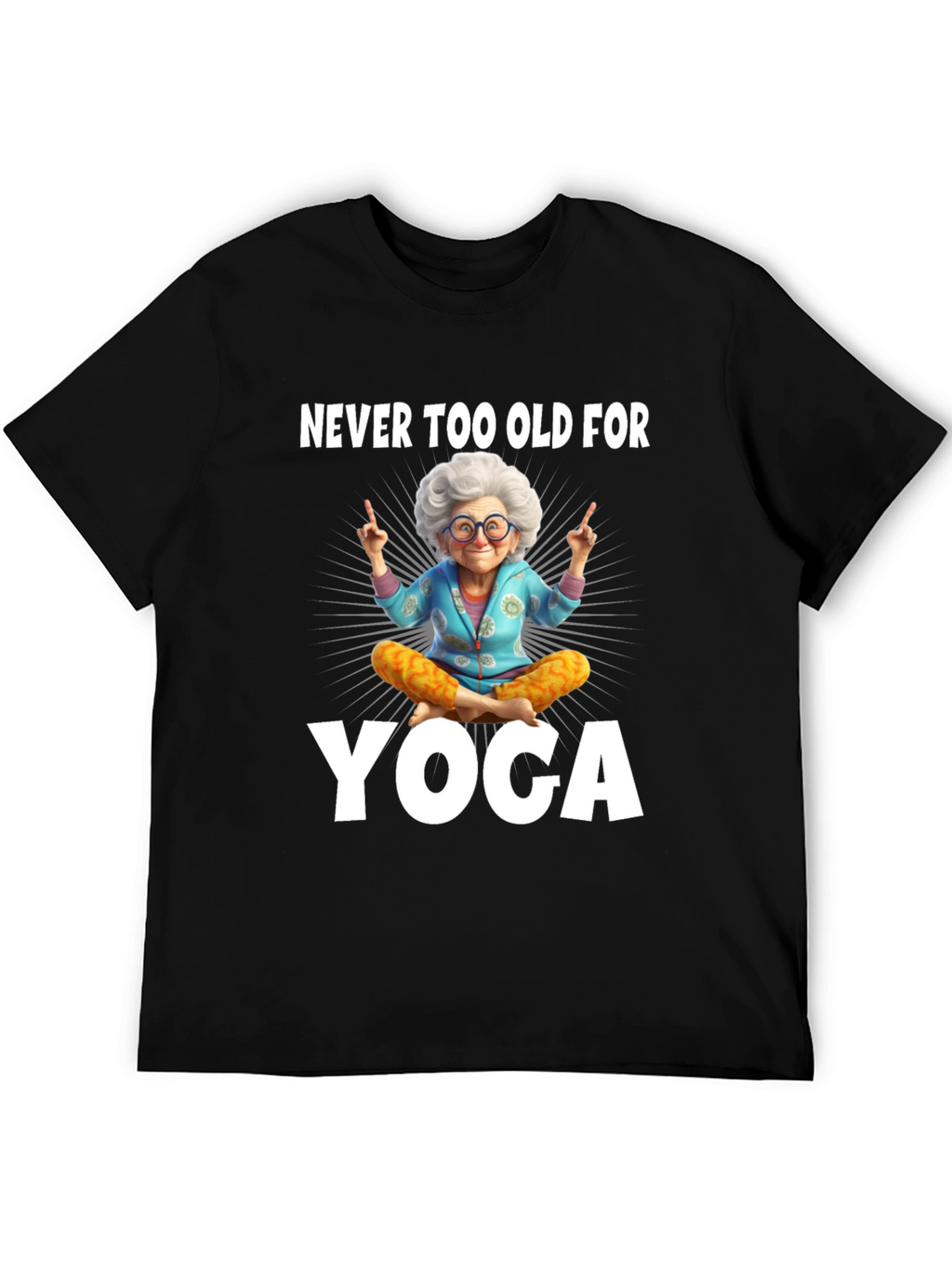Never Too Old For Yoga Graphic Tee