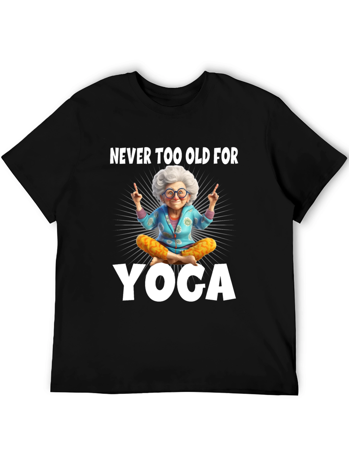Never Too Old For Yoga Graphic Tee