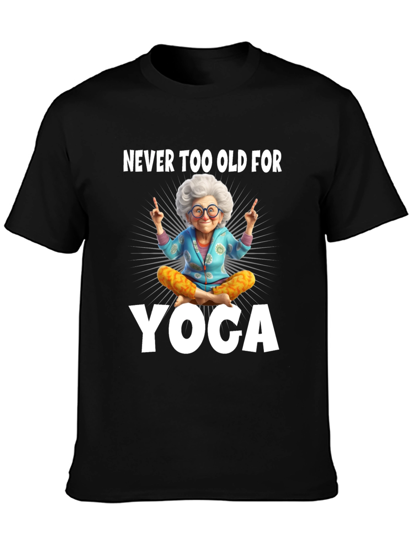Never Too Old For Yoga Graphic Tee