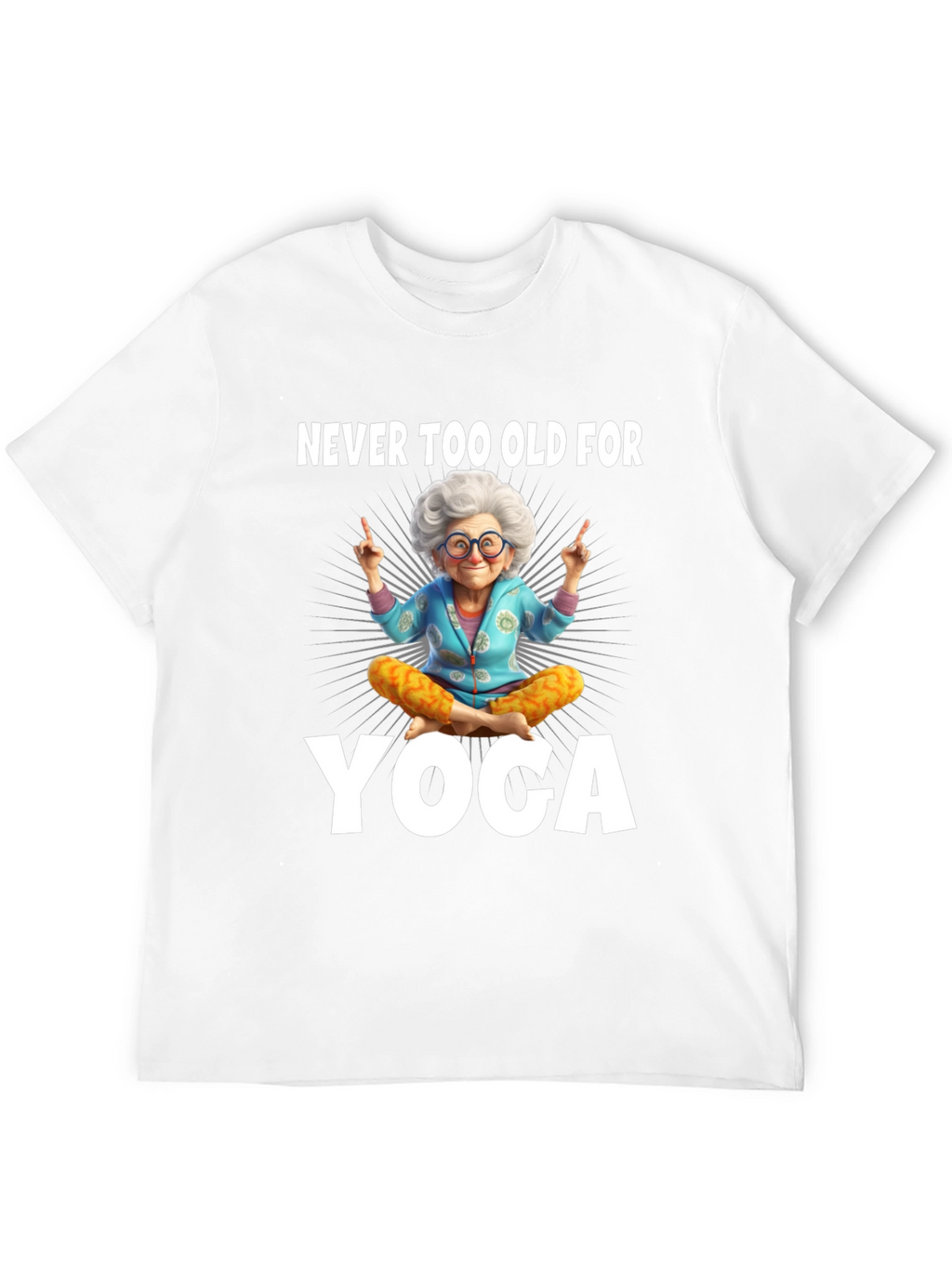 Never Too Old For Yoga Graphic Tee