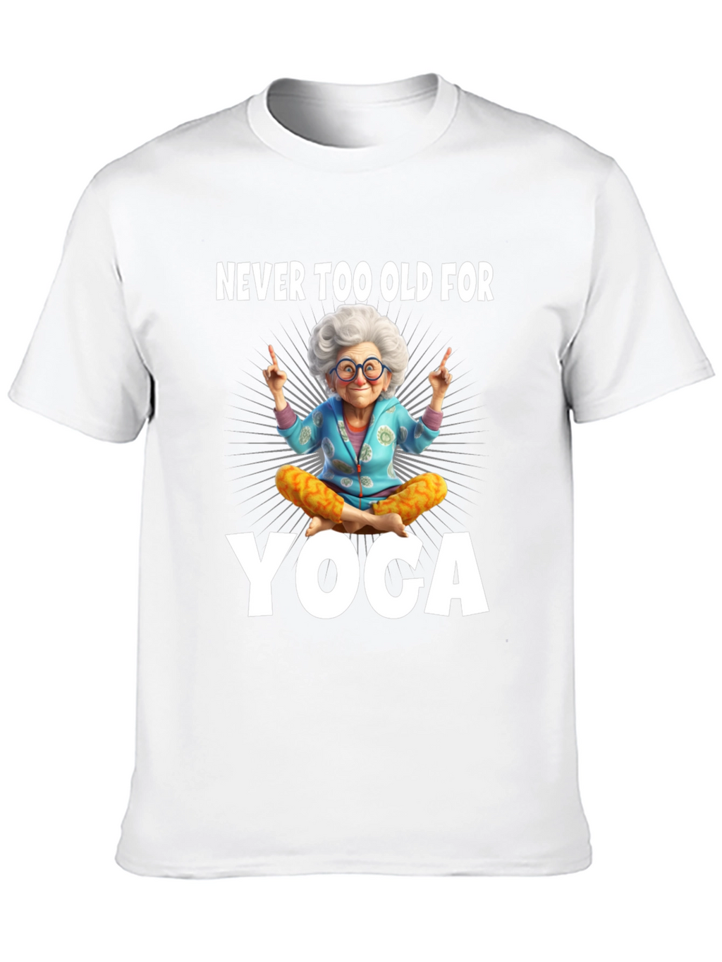 Never Too Old For Yoga Graphic Tee