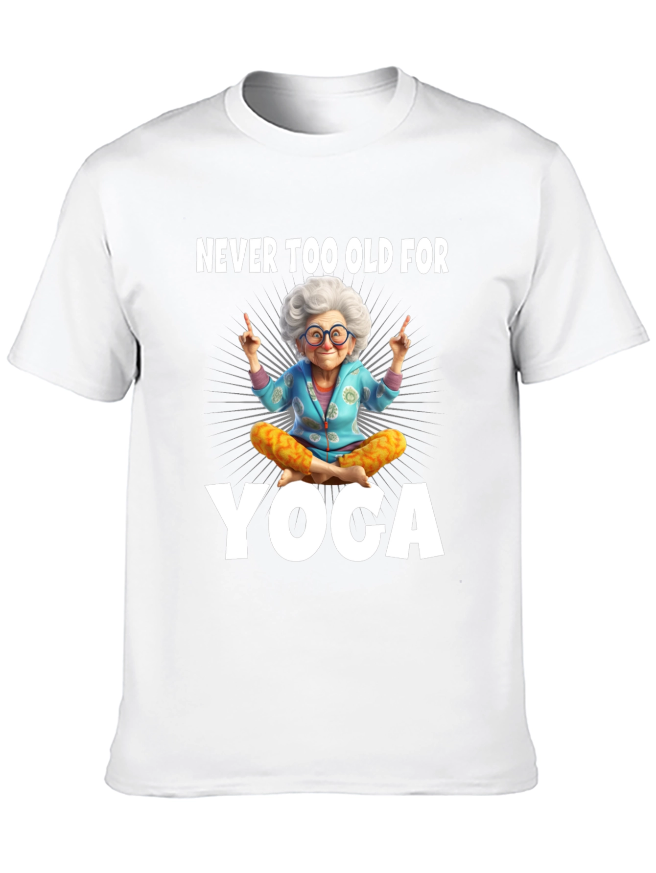 Never Too Old For Yoga Graphic Tee