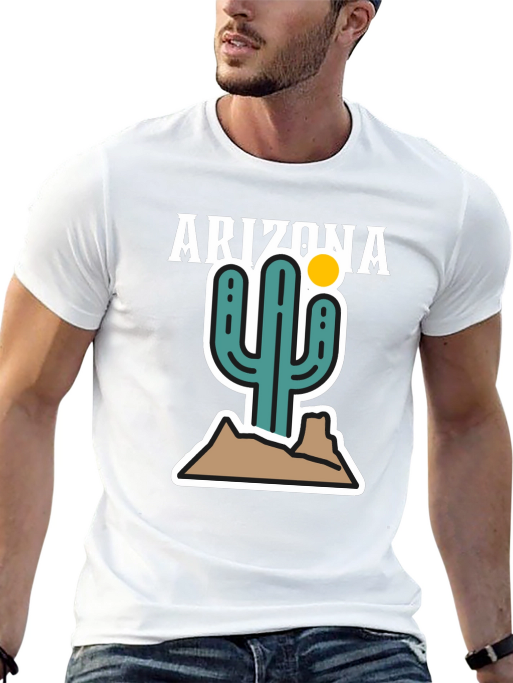 Arizona Cactus Graphic Tee - Desert Style Shirt