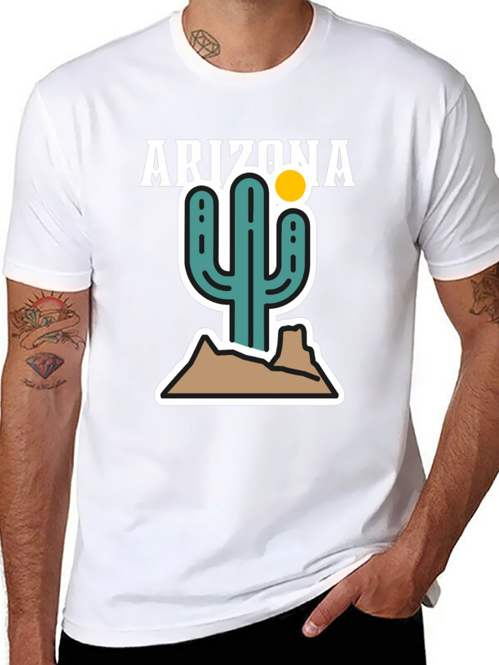 Arizona Cactus Graphic Tee - Desert Style Shirt