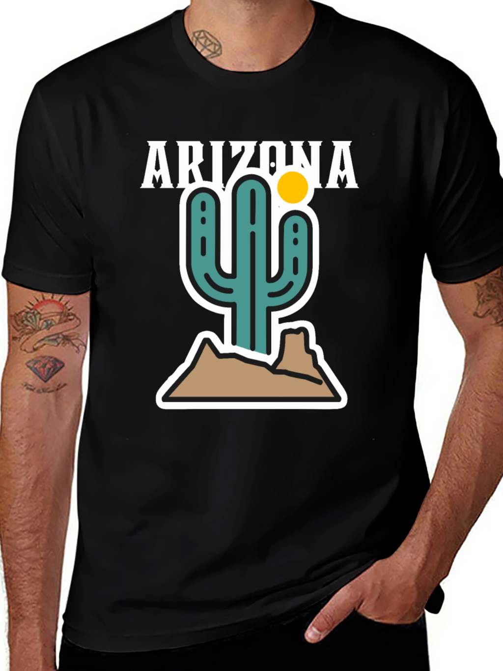 Arizona Cactus Graphic Tee - Desert Style Shirt