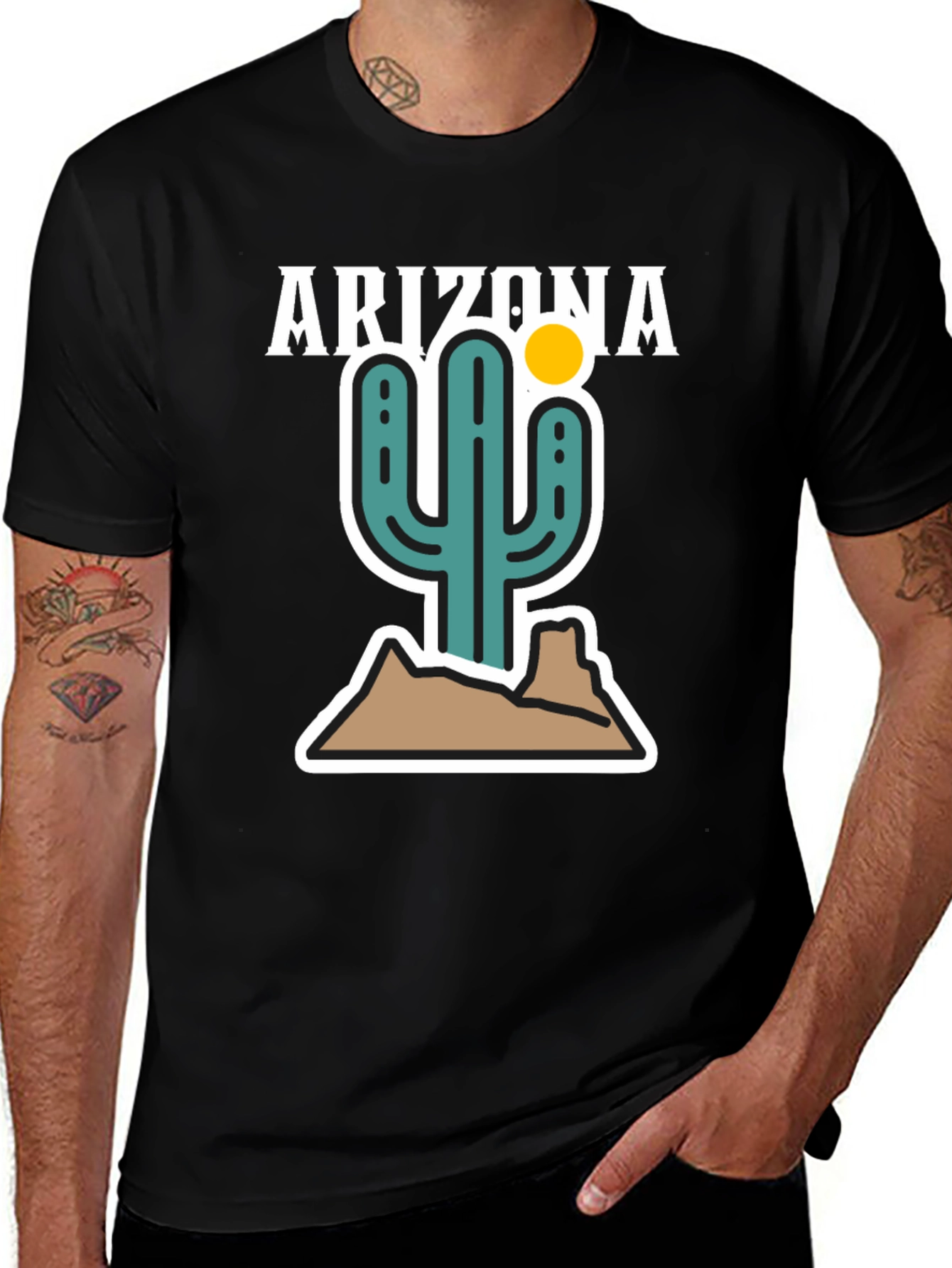 Arizona Cactus Graphic Tee - Desert Style Shirt