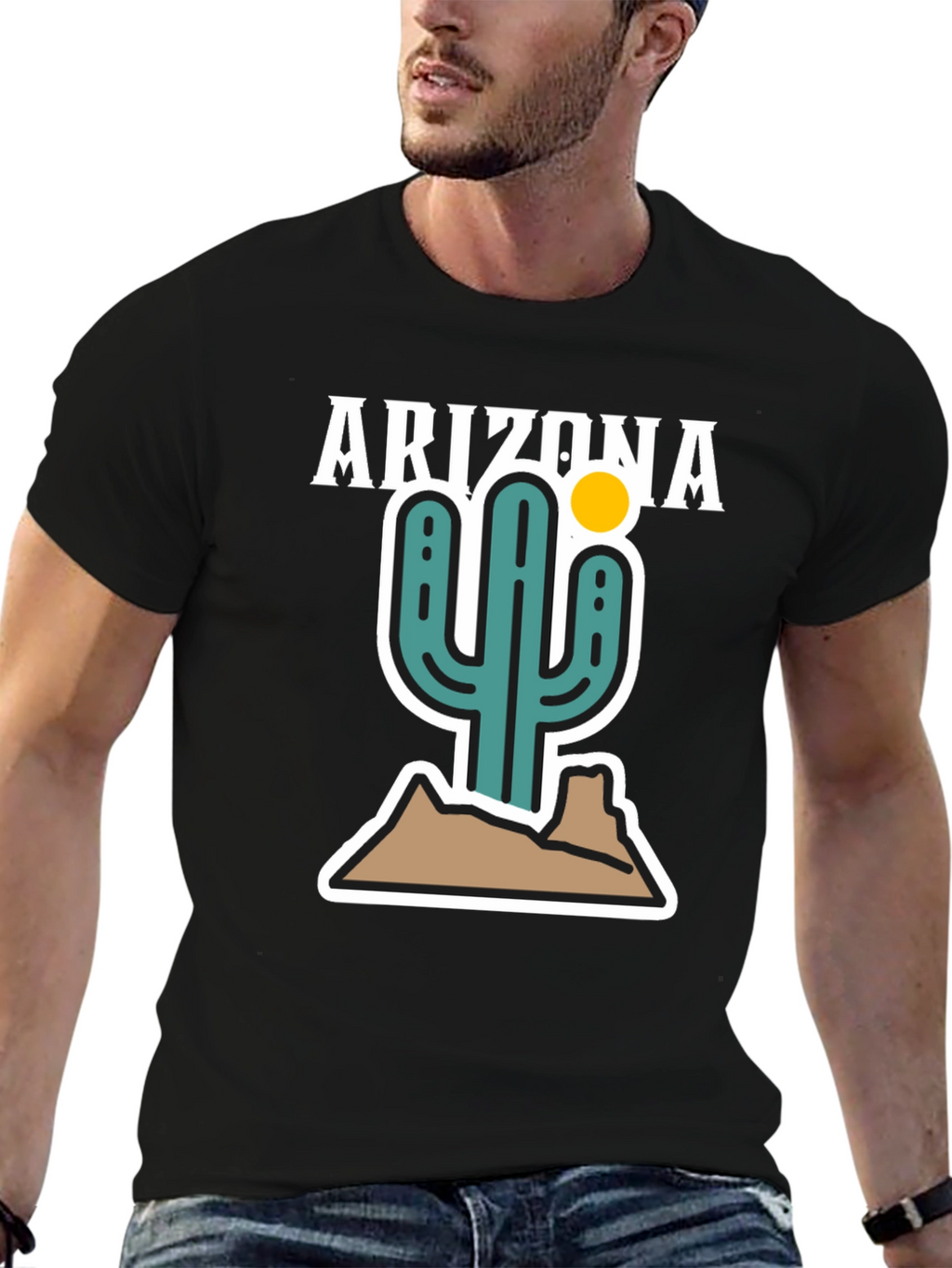 Arizona Cactus Graphic Tee - Desert Style Shirt