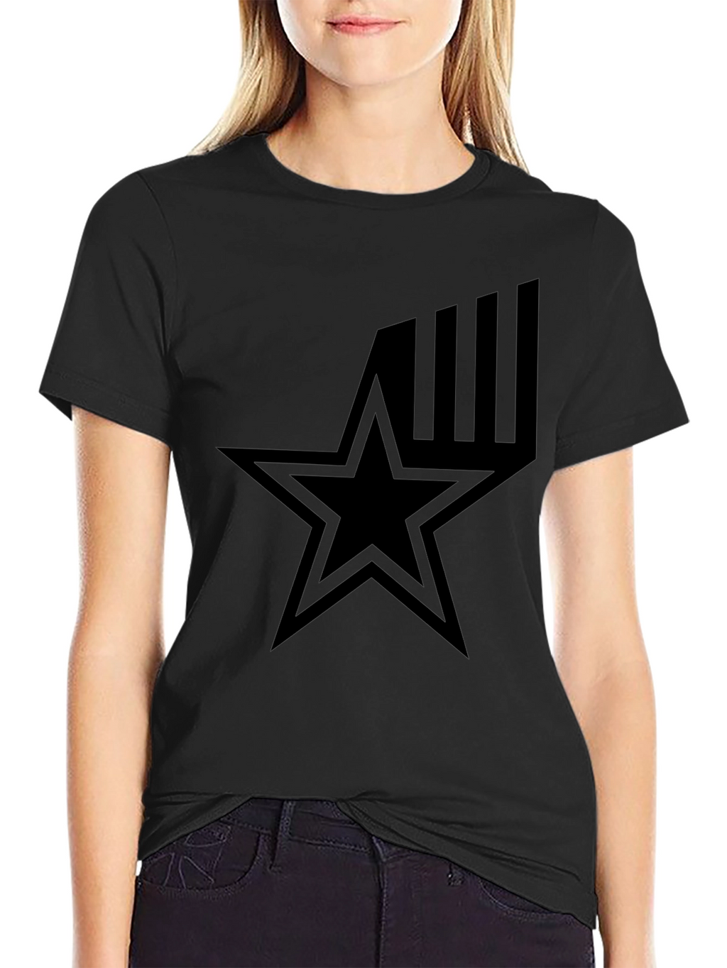 Star Graphic Black T-Shirt - Menswear Style
