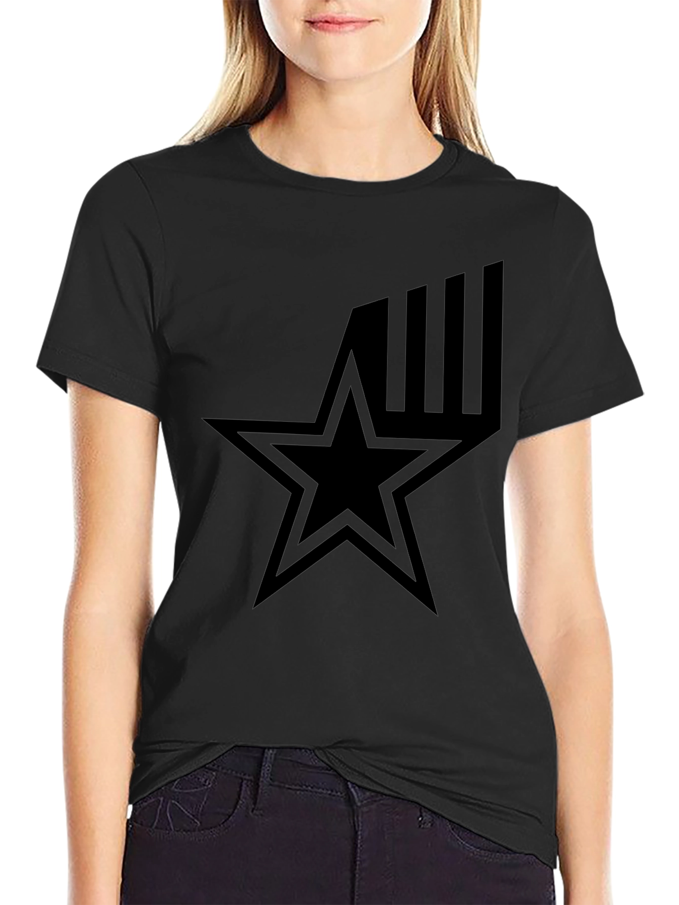 Star Graphic Black T-Shirt - Menswear Style