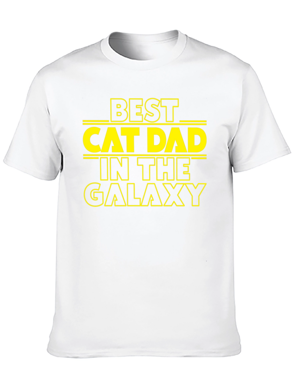 Best Cat Dad in the Galaxy Black T-Shirt