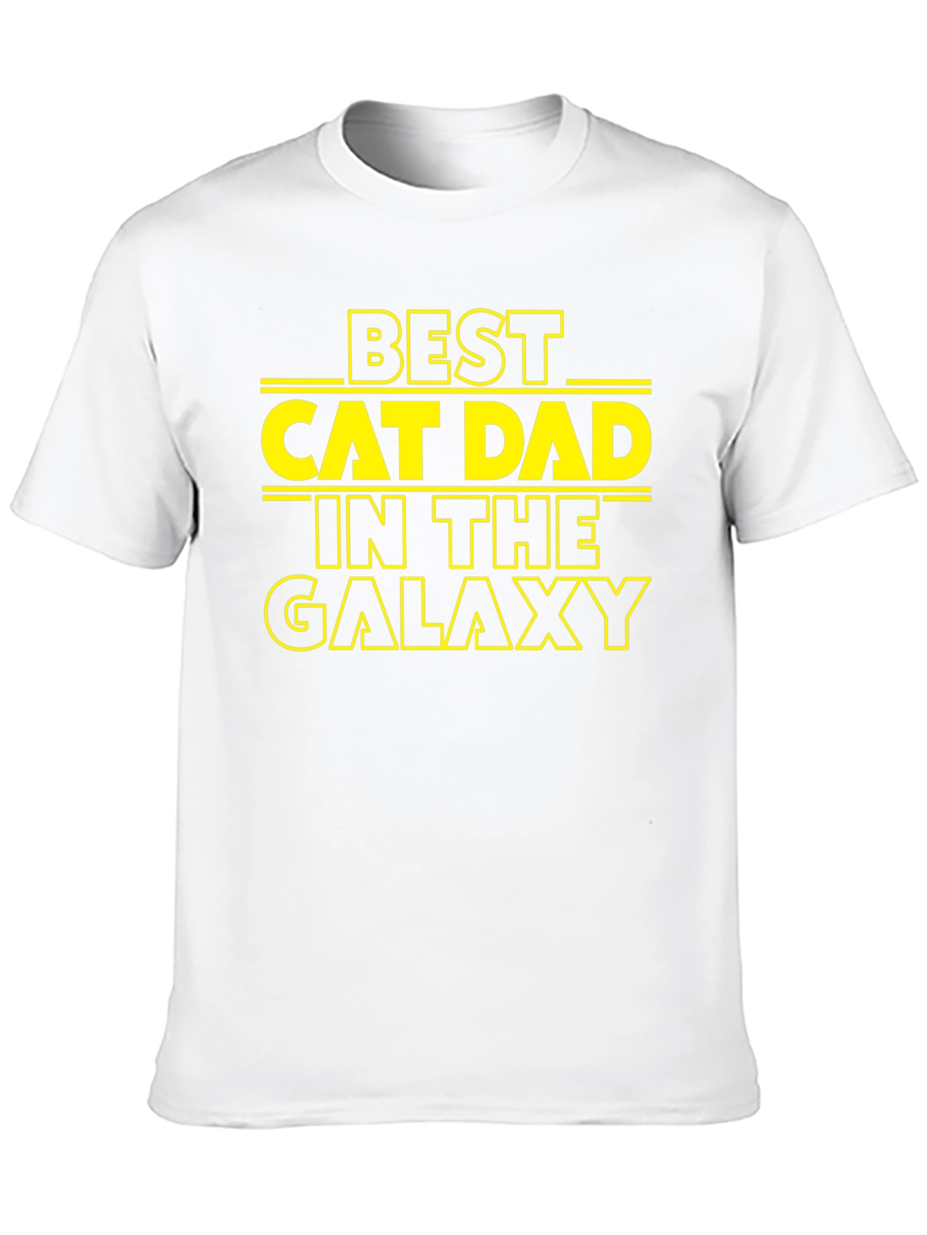 Best Cat Dad in the Galaxy Black T-Shirt