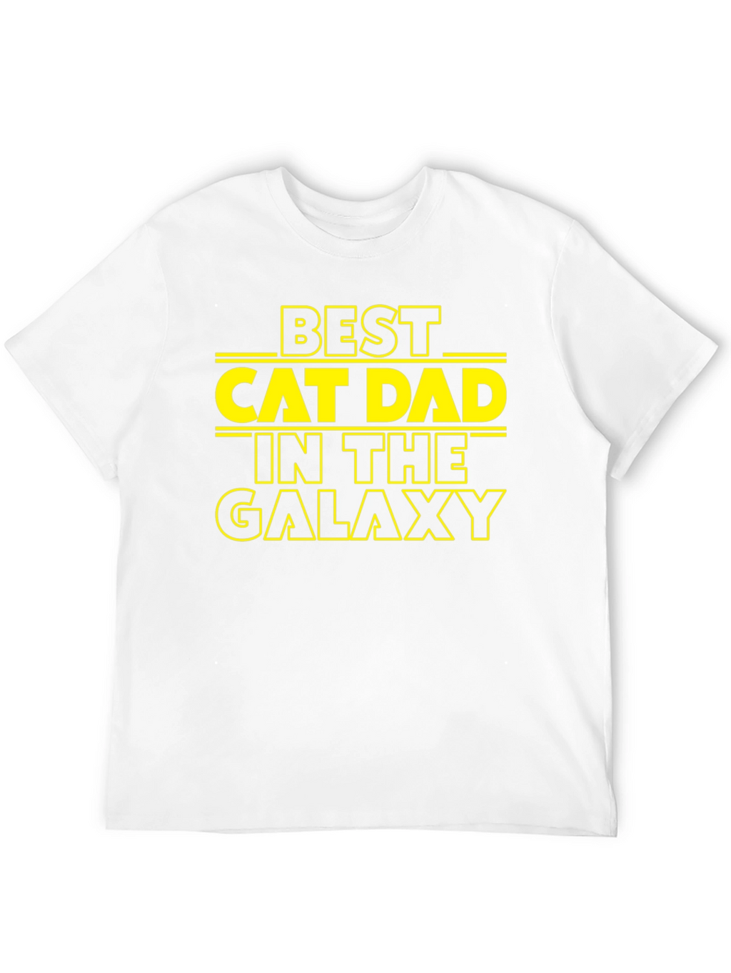 Best Cat Dad in the Galaxy Black T-Shirt