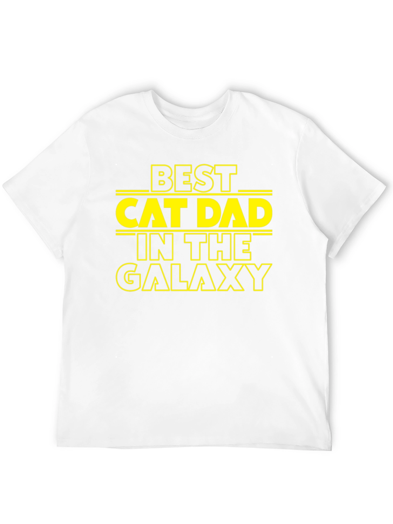 Best Cat Dad in the Galaxy Black T-Shirt