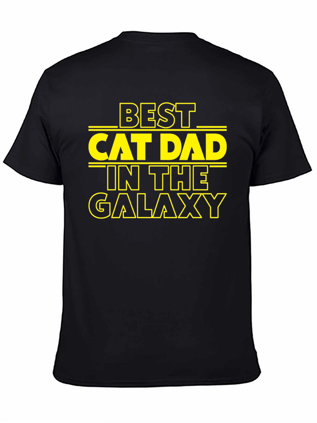 Best Cat Dad in the Galaxy Black T-Shirt
