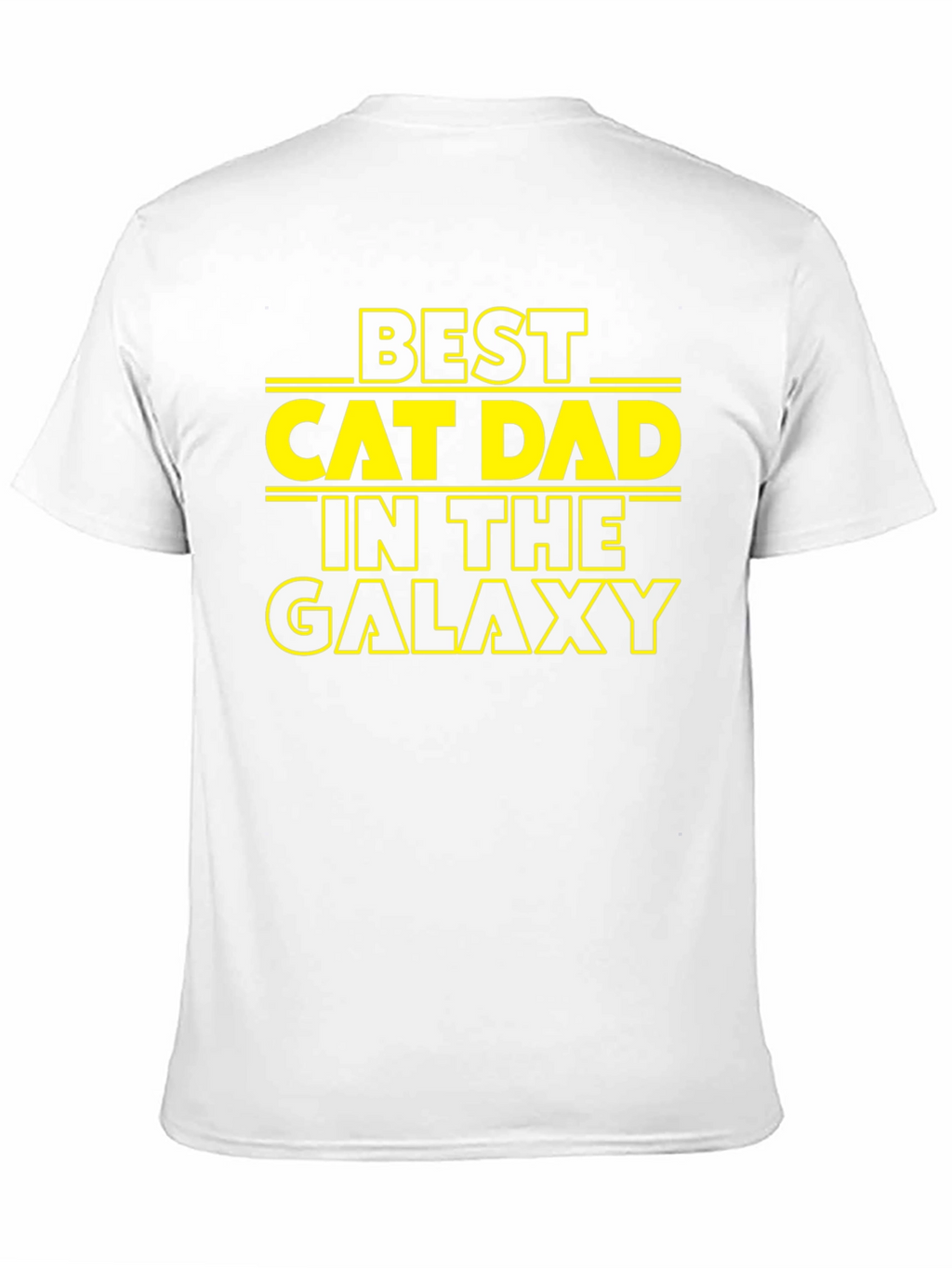 Best Cat Dad in the Galaxy Black T-Shirt