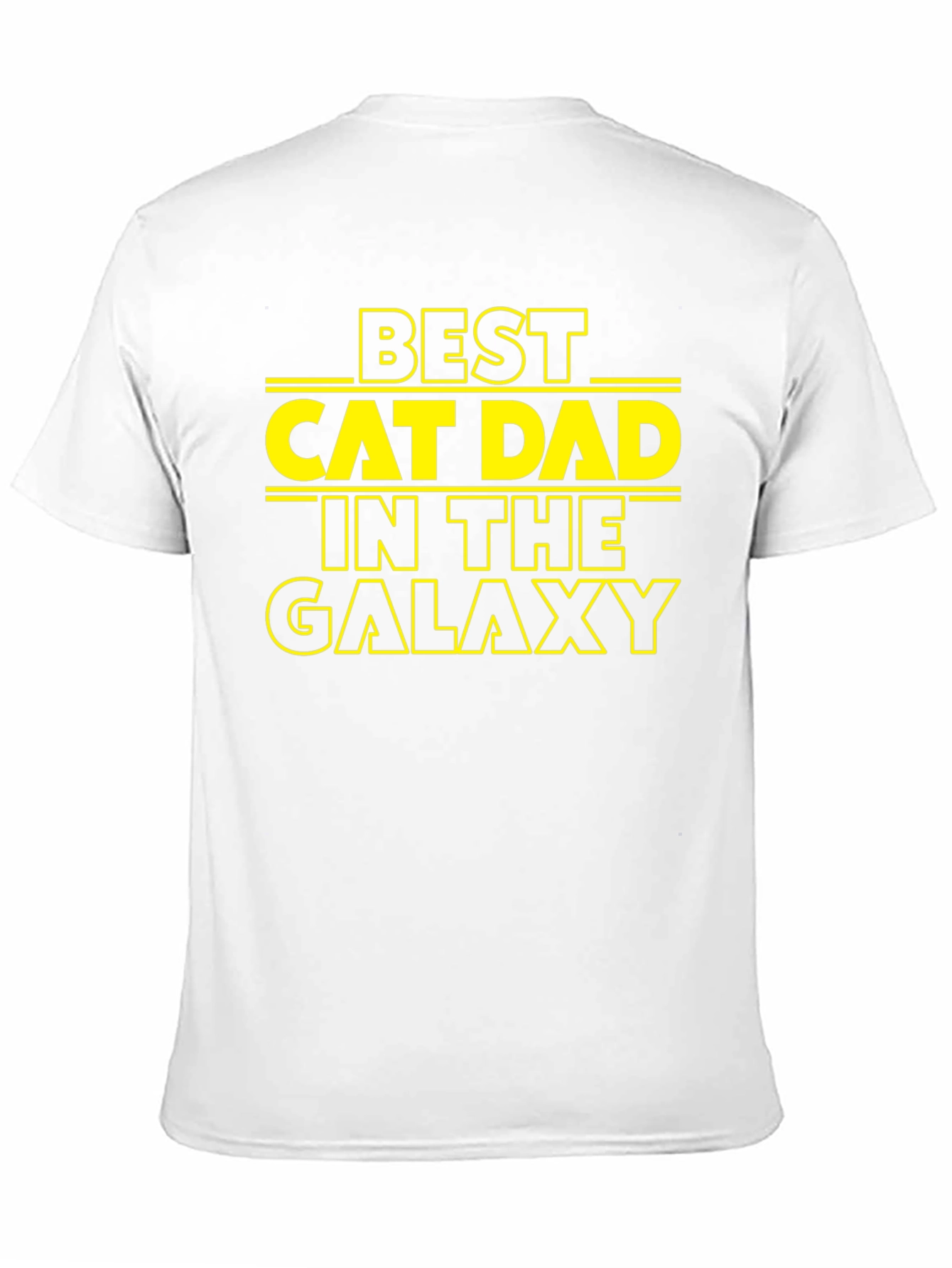 Best Cat Dad in the Galaxy Black T-Shirt