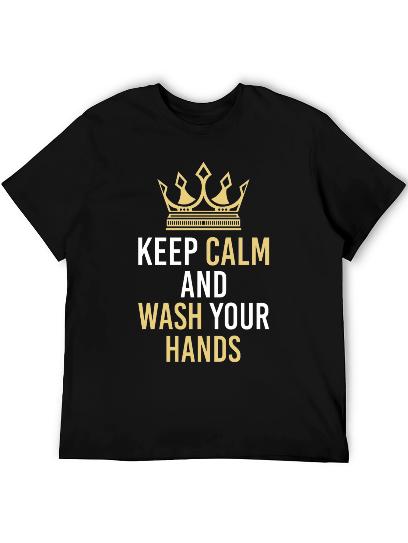 Keep Calm and Wash Your Hands Black T-Shirt