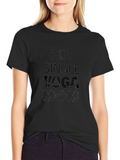 Hot Single Yoga Mom Black Graphic Tee