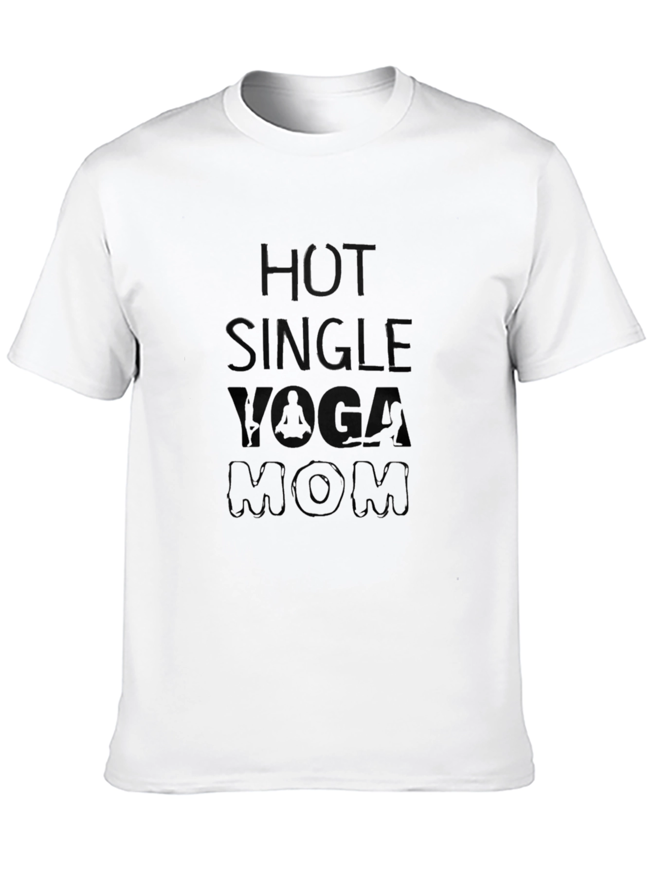 Hot Single Yoga Mom Black Graphic Tee