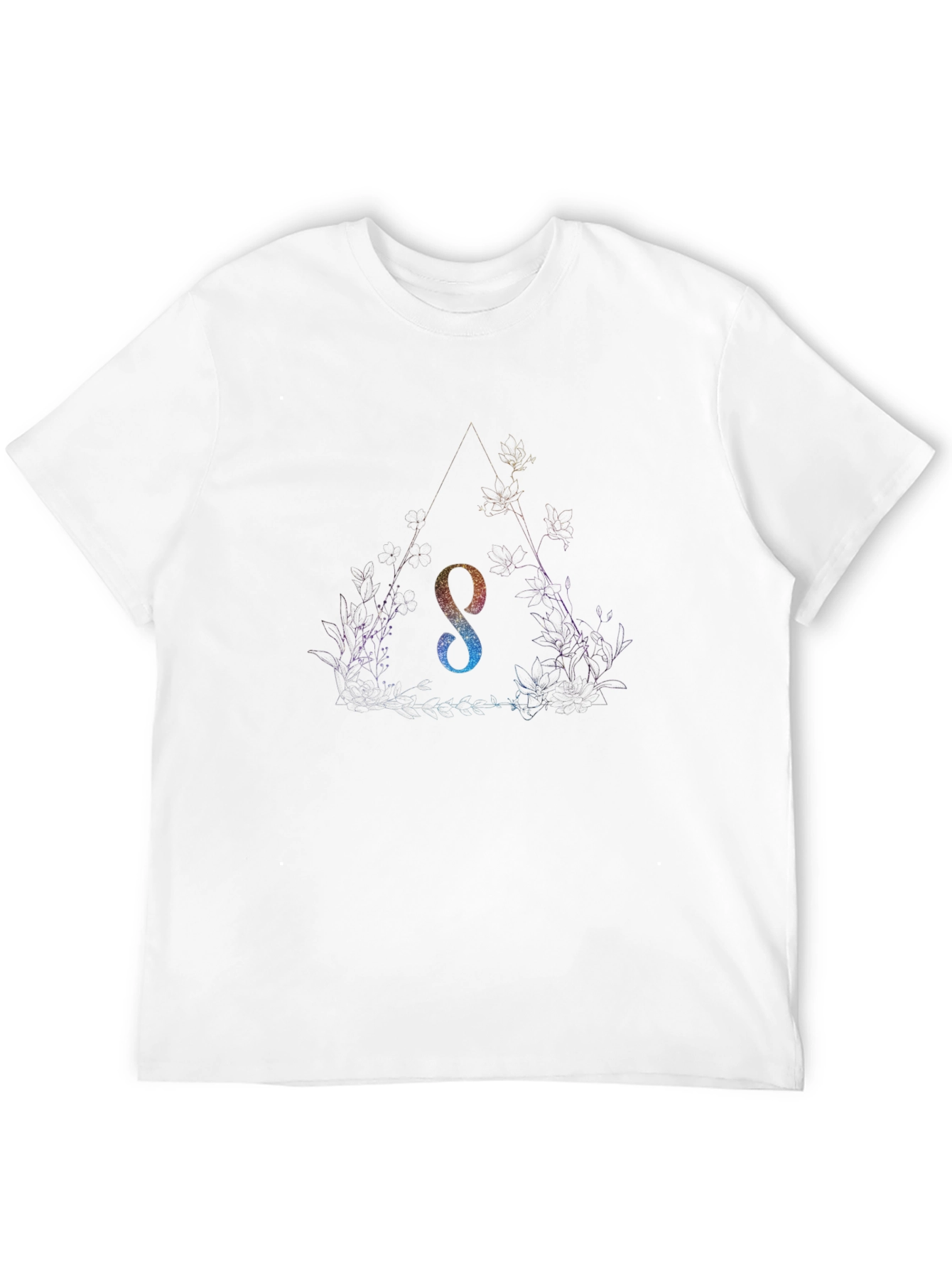Galaxy Initial S Black T-Shirt