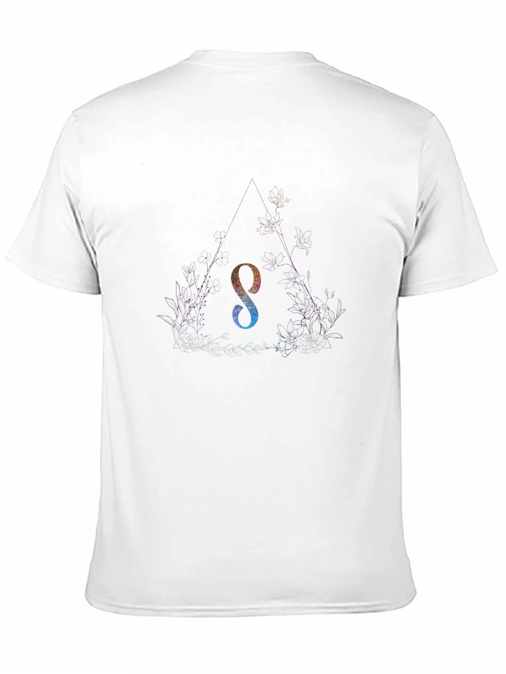 Galaxy Initial S Black T-Shirt