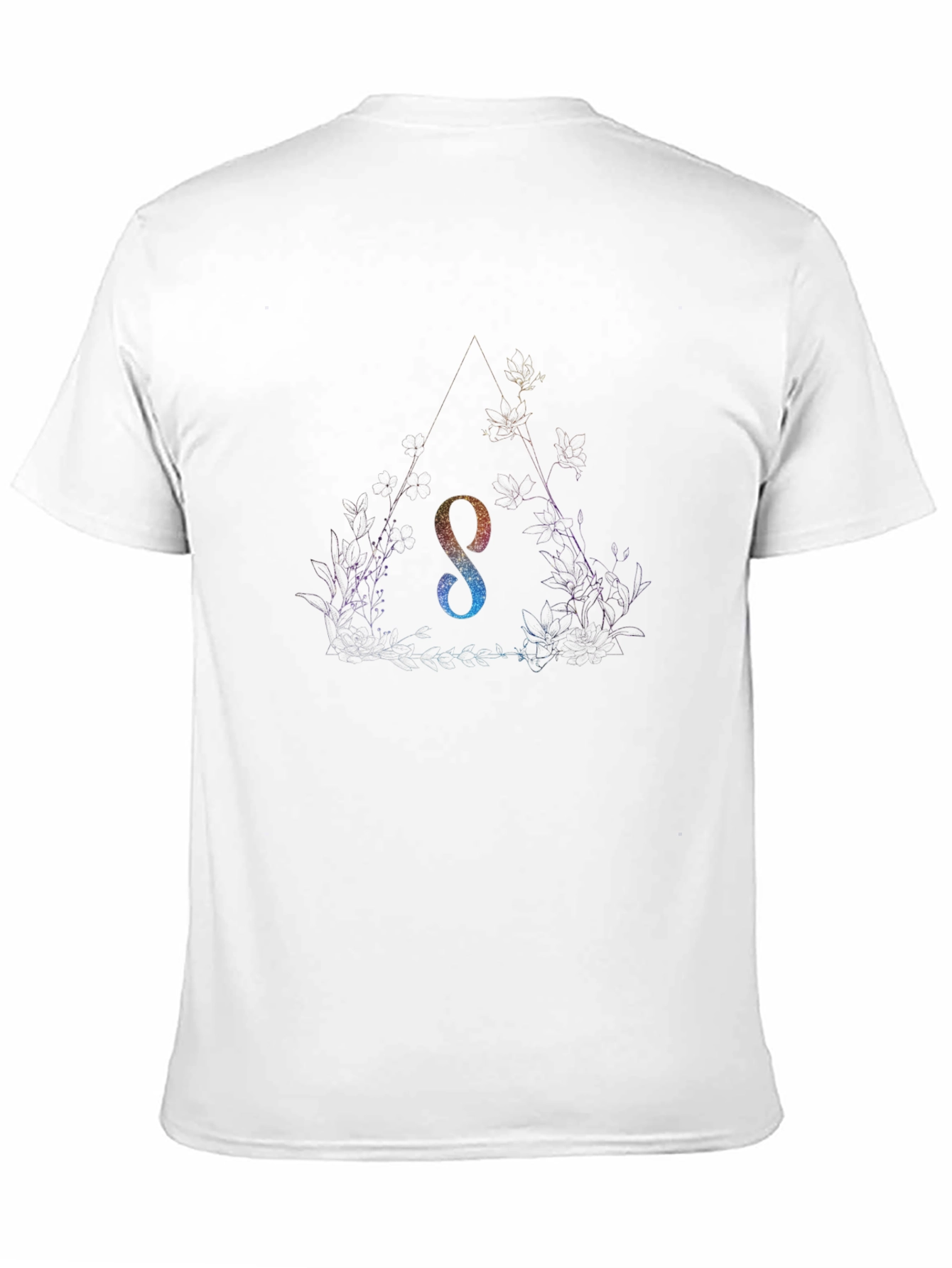 Galaxy Initial S Black T-Shirt
