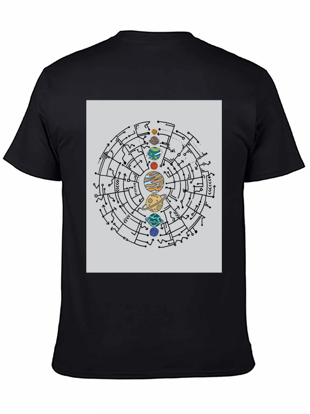 Planetary Circuit T-Shirt - Black