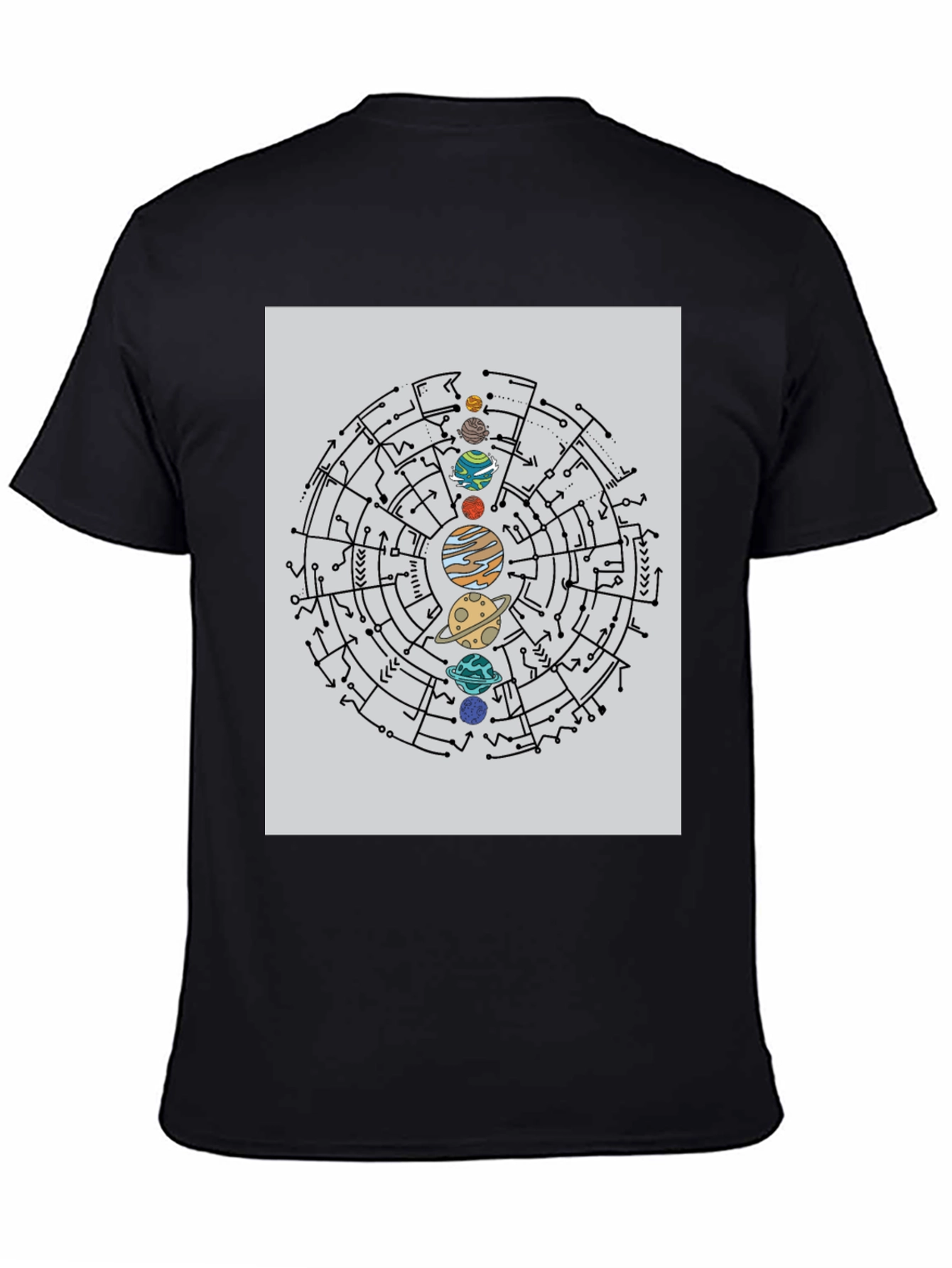 Planetary Circuit T-Shirt - Black