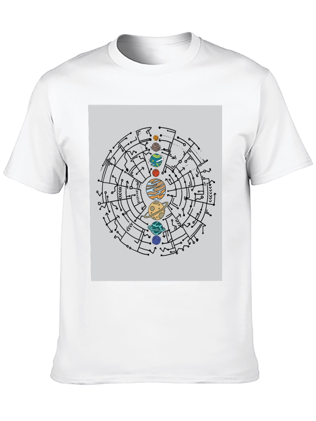 Planetary Circuit T-Shirt - Black