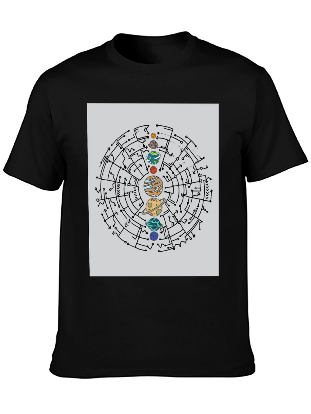 Planetary Circuit T-Shirt - Black