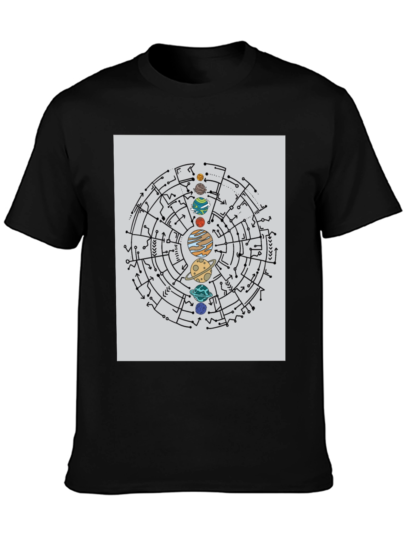 Planetary Circuit T-Shirt - Black