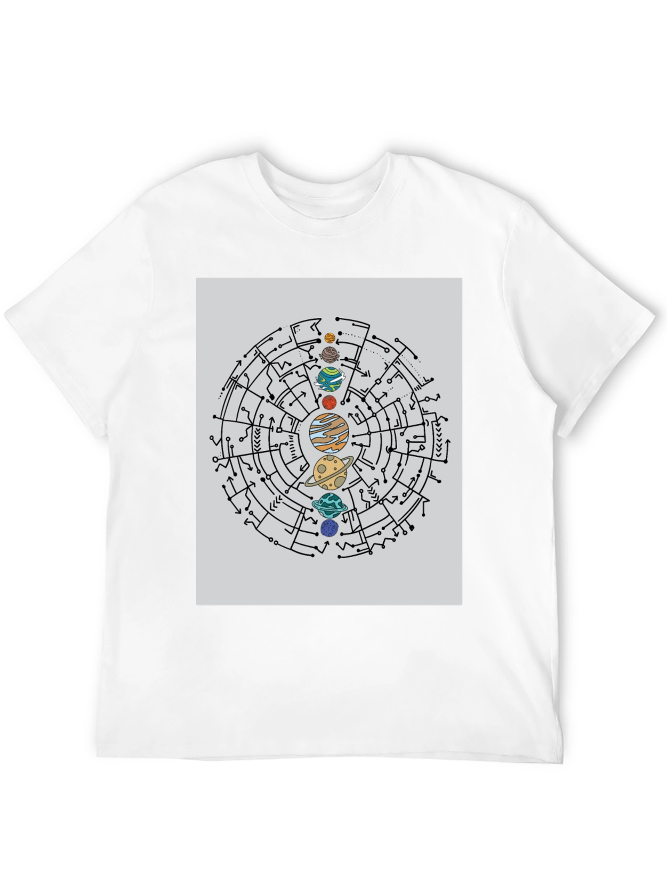 Planetary Circuit T-Shirt - Black