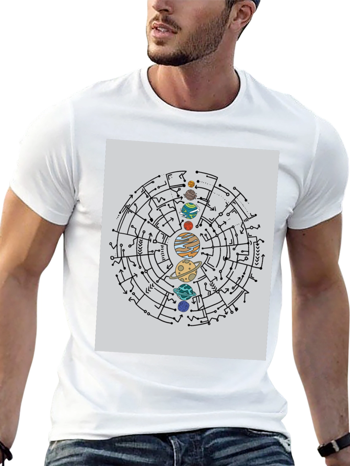 Planetary Circuit T-Shirt - Black