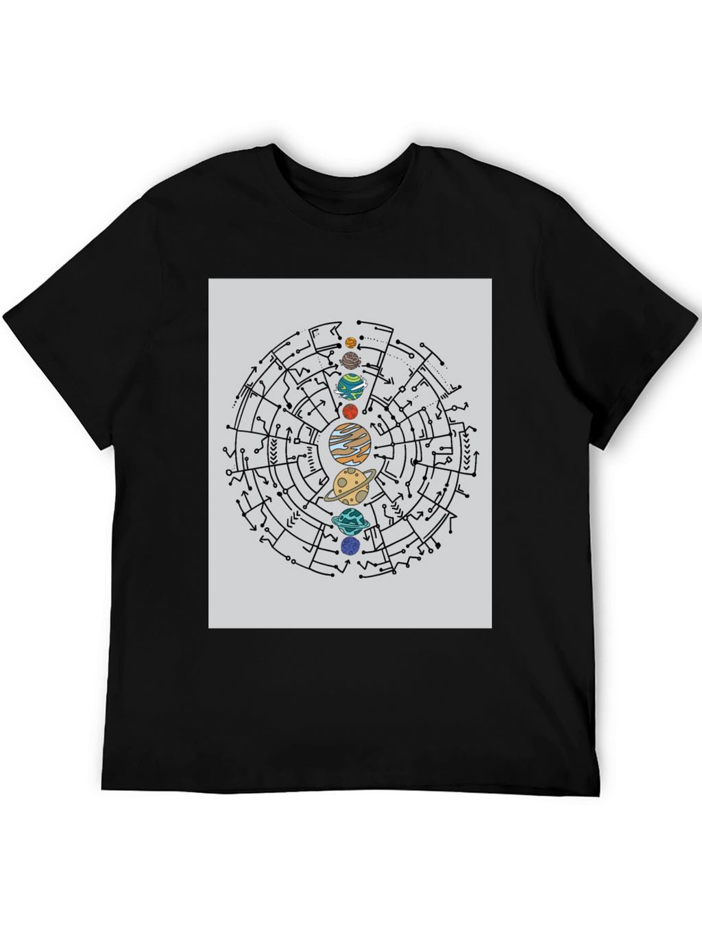 Planetary Circuit T-Shirt - Black