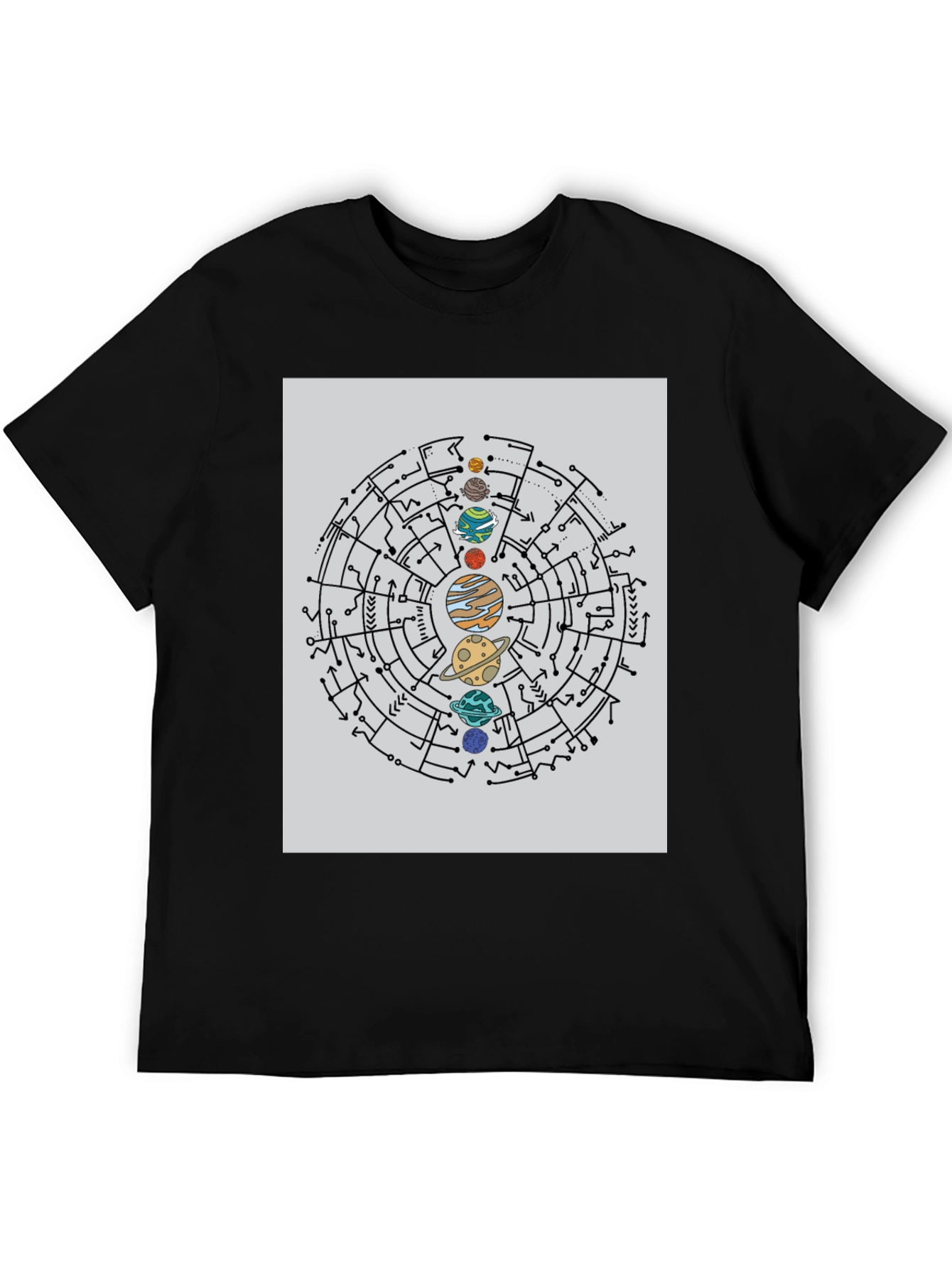 Planetary Circuit T-Shirt - Black
