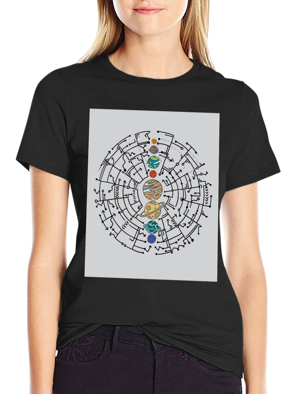 Planetary Circuit T-Shirt - Black