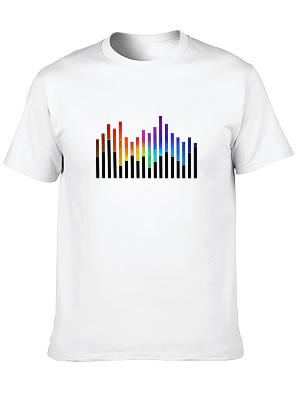 Rainbow Spectrum Graphic Black T-Shirt