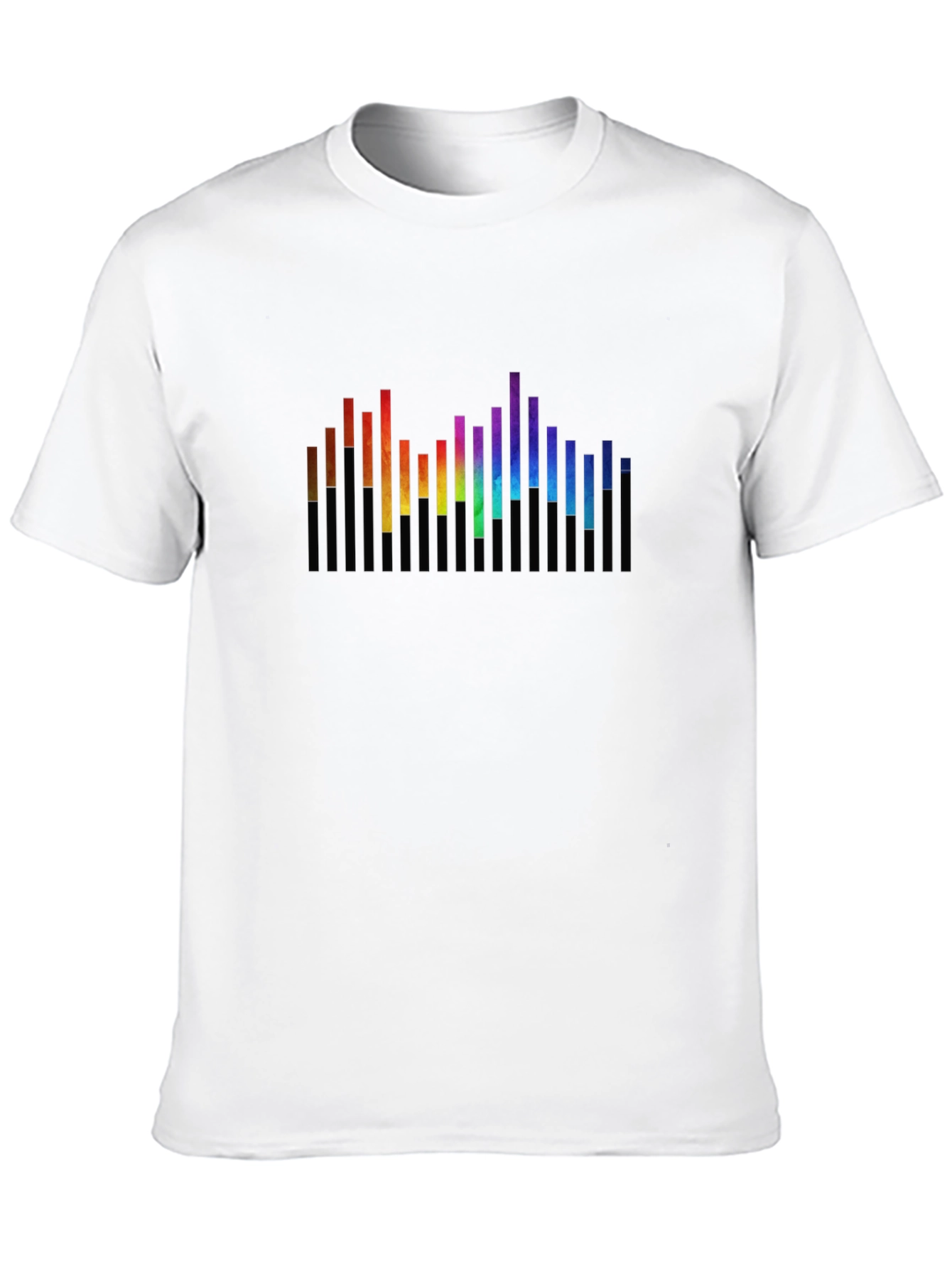 Rainbow Spectrum Graphic Black T-Shirt