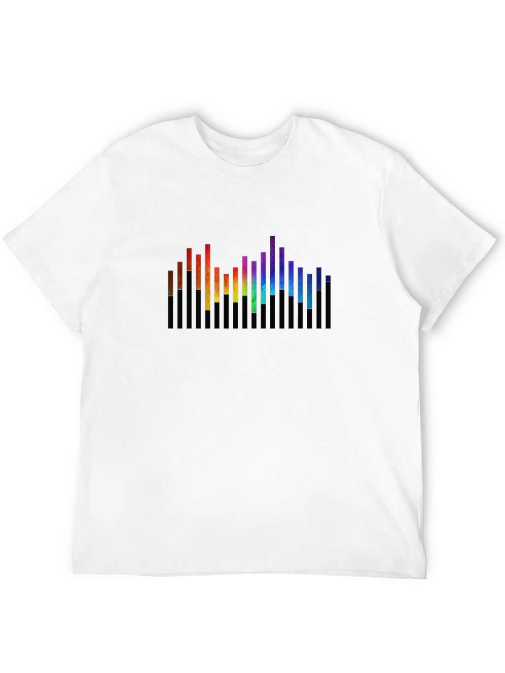 Rainbow Spectrum Graphic Black T-Shirt